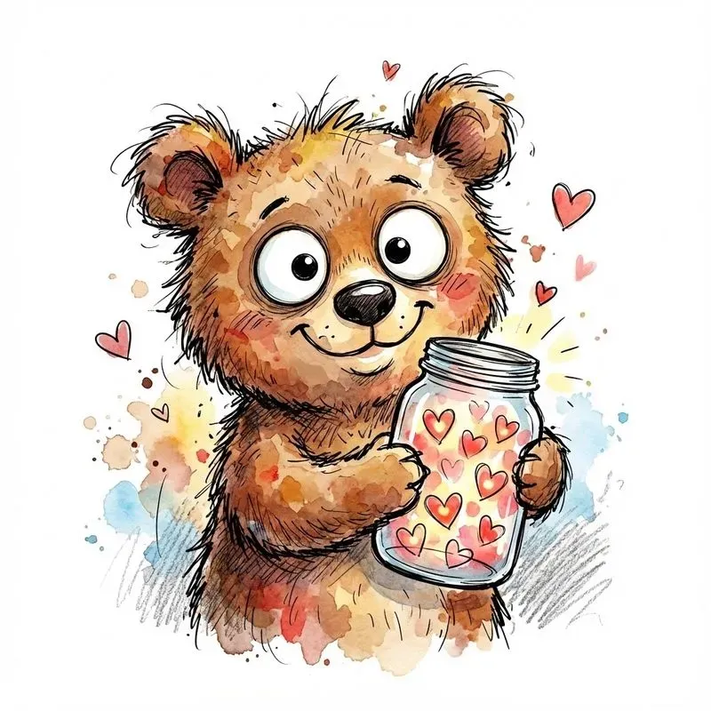 Whimsical Valentine Animals