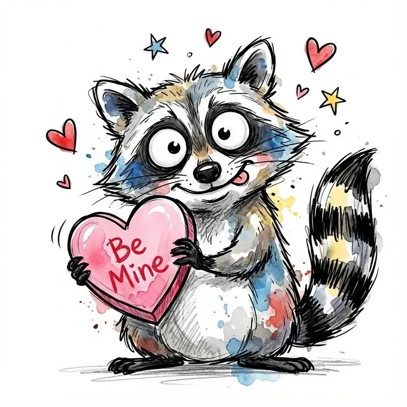 Whimsical Valentine Animals