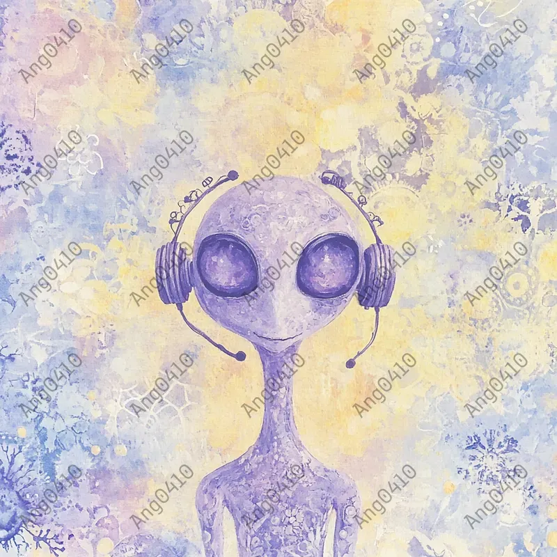 Surreal Pastel Alien Art