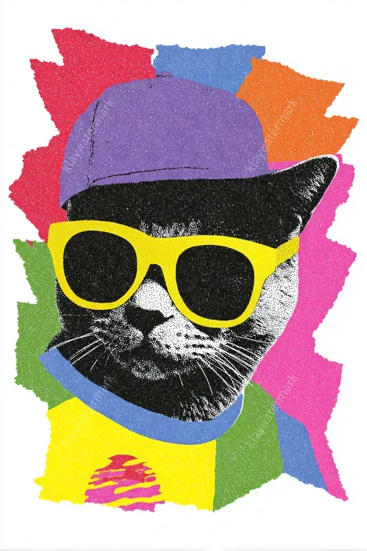 Cut Out Collages Vibrant 90s Eras