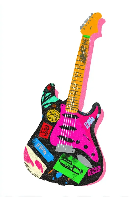 Cut Out Collages Vibrant 90s Eras