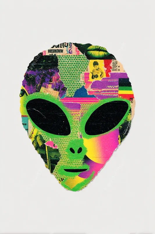 Cut Out Collages Vibrant 90s Eras