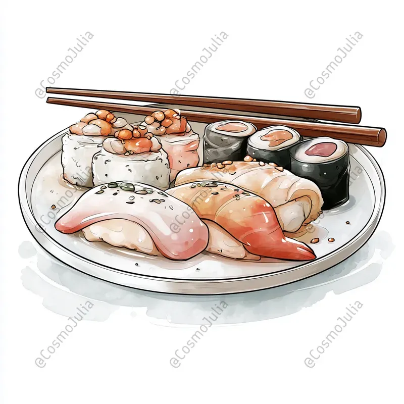 Cute Watercolor Food Icons