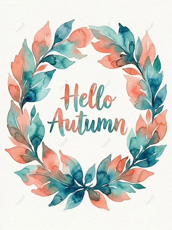 Watercolor Autumn Botanical Wreaths