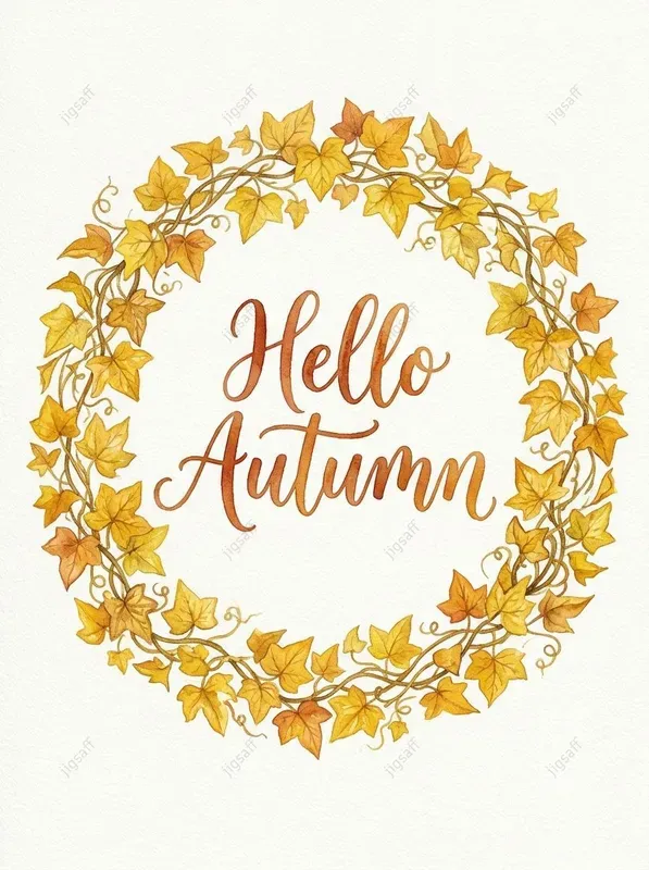 Watercolor Autumn Botanical Wreaths