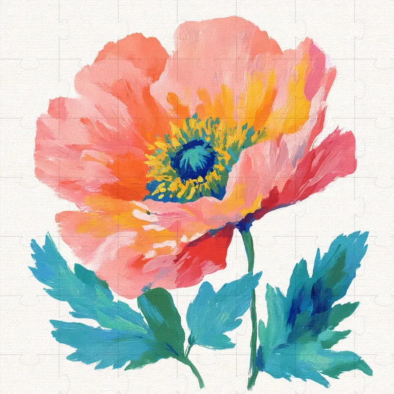 Impressionist Painterly Floral Cliparts