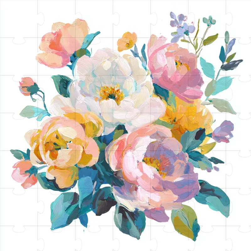 Impressionist Painterly Floral Cliparts