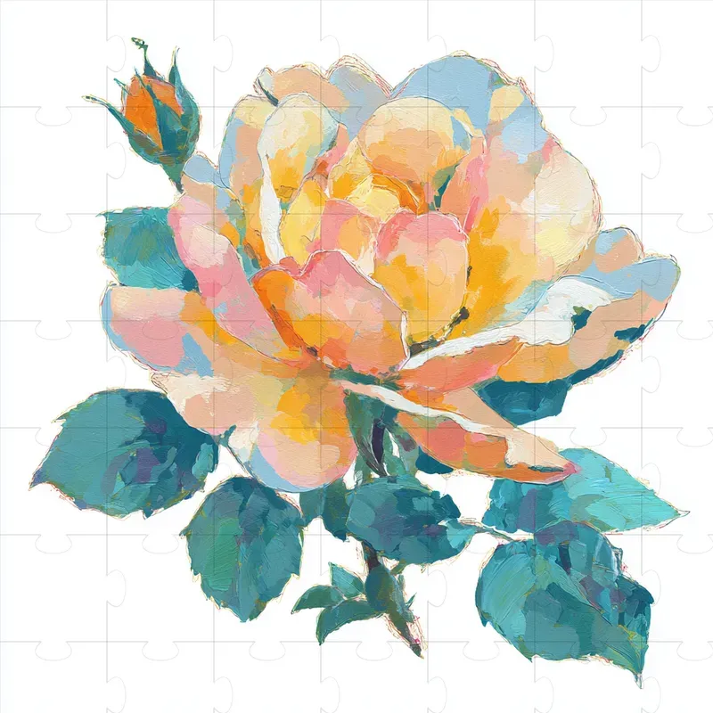 Impressionist Painterly Floral Cliparts
