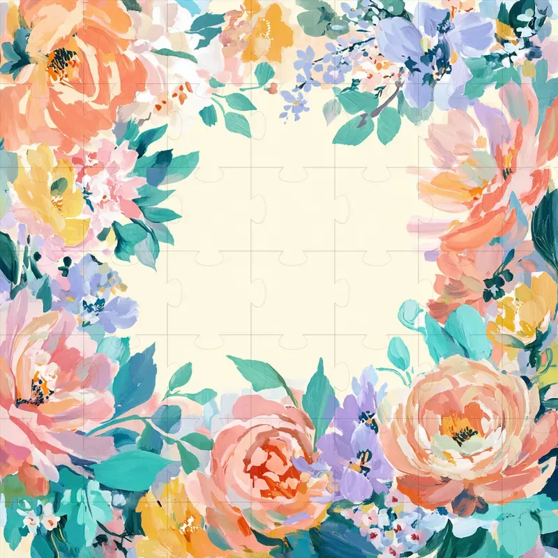 Impressionist Painterly Floral Cliparts