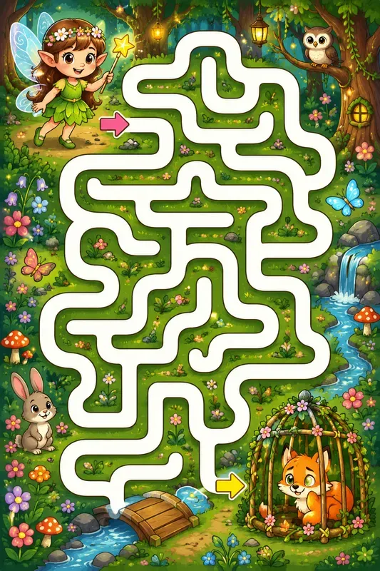 Colorful Kids Maze Adventures