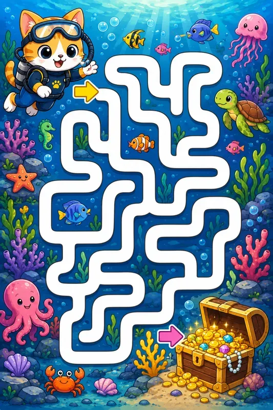 Colorful Kids Maze Adventures