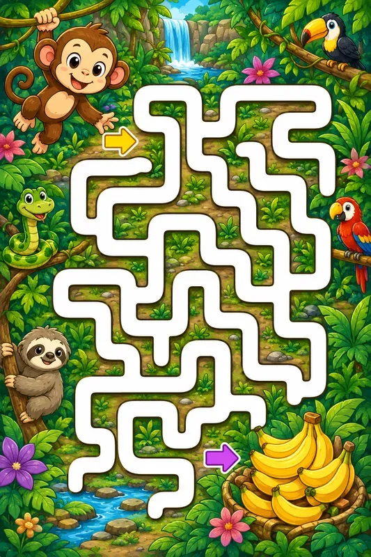 Colorful Kids Maze Adventures