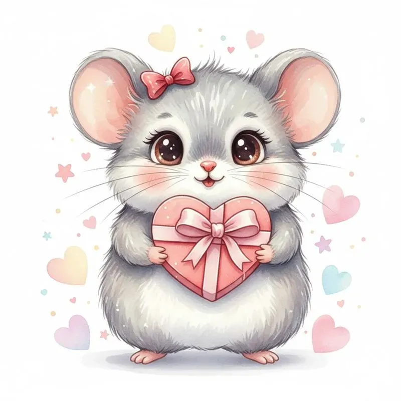 Cute Valentine Animal Art