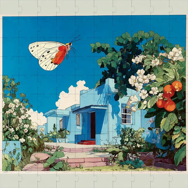 Gouache City Pop Sunlit Editorial