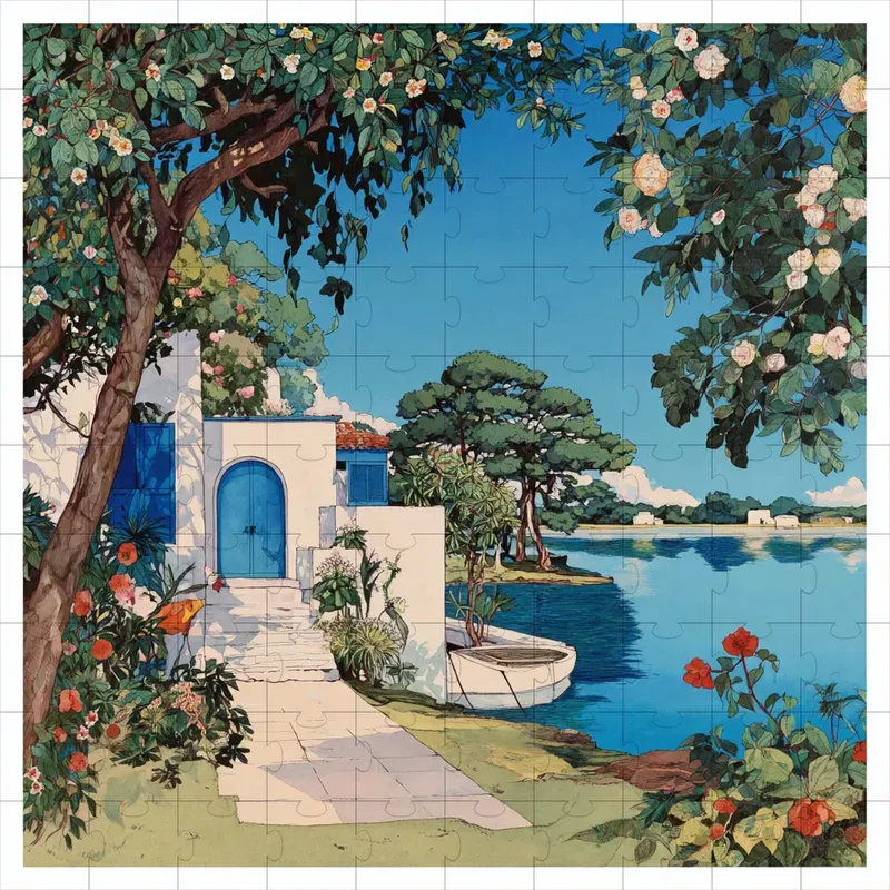 Gouache City Pop Sunlit Editorial