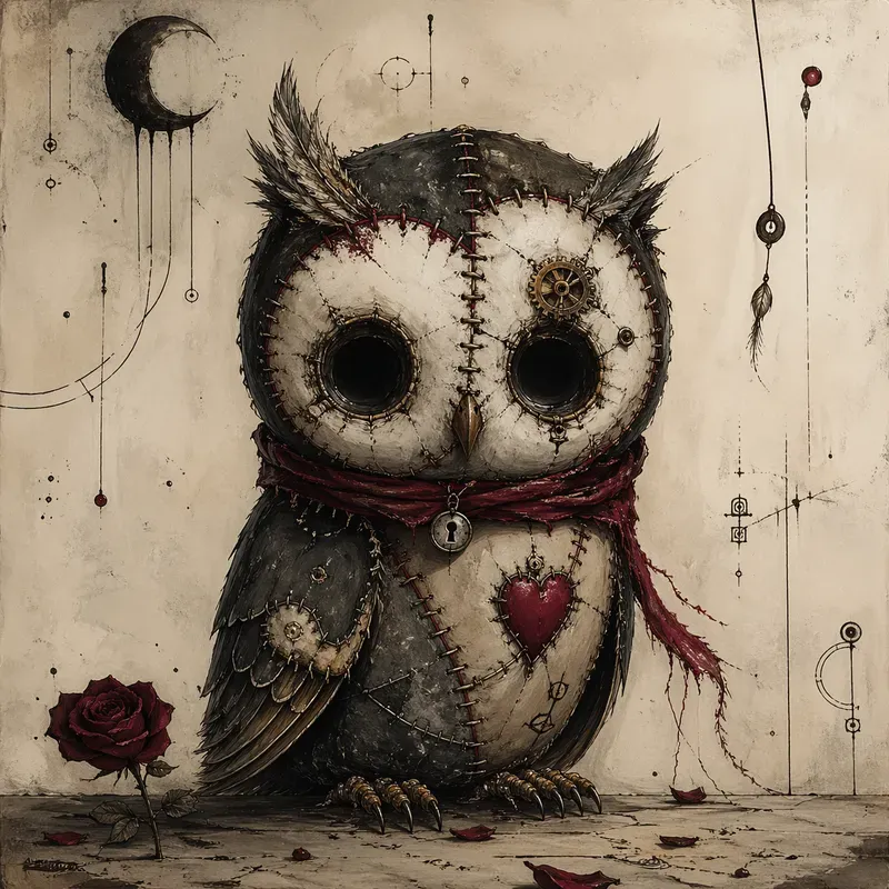 Dark Whimsical Stitched Characters