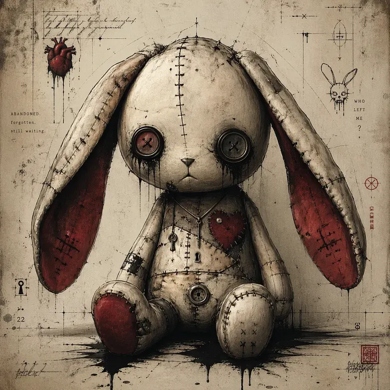 Dark Whimsical Stitched Characters