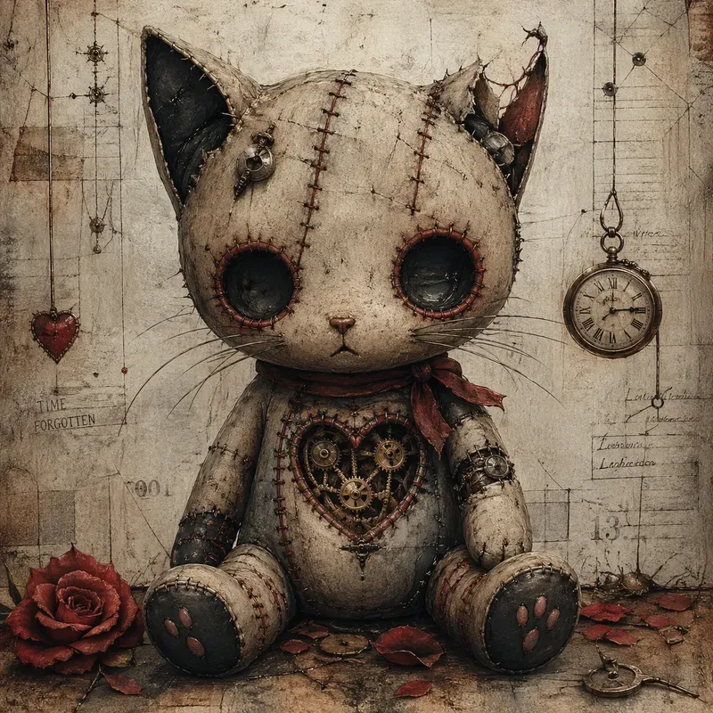 Dark Whimsical Stitched Characters