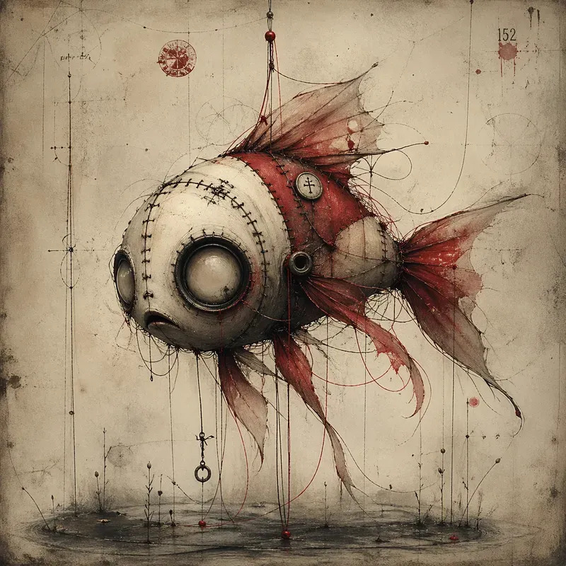 Dark Whimsical Stitched Characters