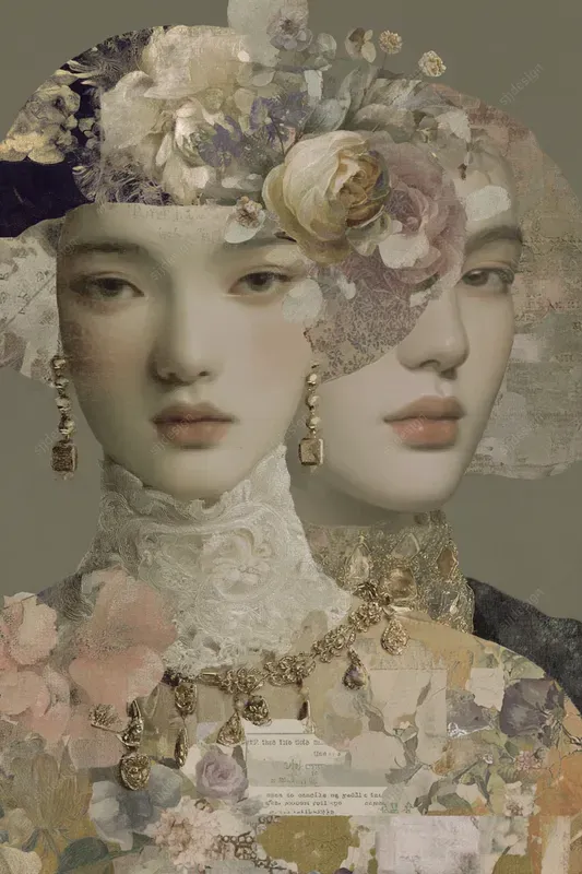 Classic Oil Floral Portrait Remixes