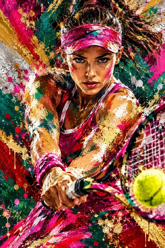 Vibrant Athlete Action Art Collections