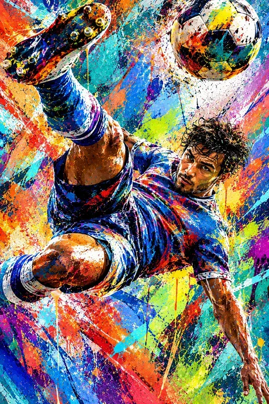 Vibrant Athlete Action Art Collections