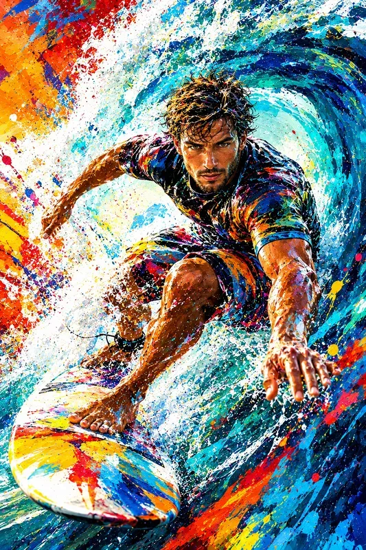 Vibrant Athlete Action Art Collections