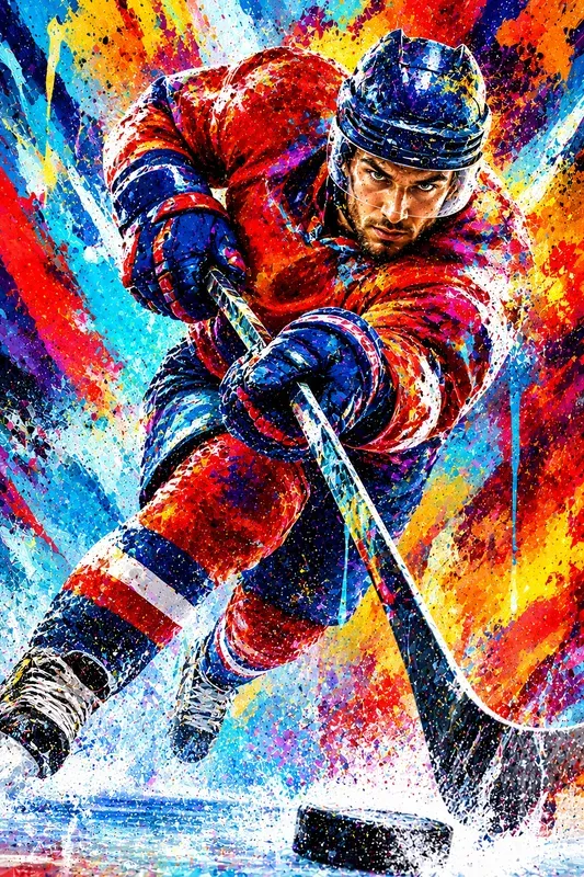Vibrant Athlete Action Art Collections