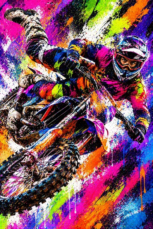 Vibrant Athlete Action Art Collections