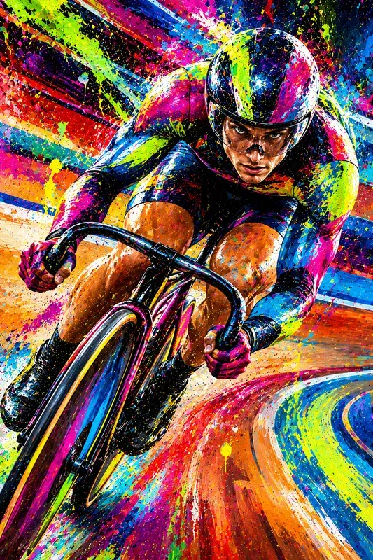 Vibrant Athlete Action Art Collections