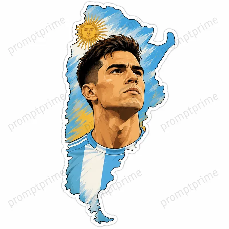 Football Country Map Stickers
