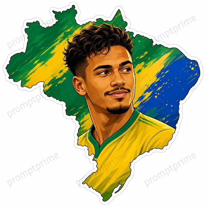 Football Country Map Stickers
