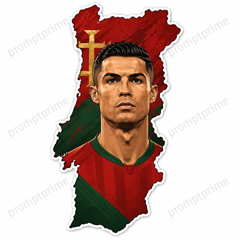 Football Country Map Stickers