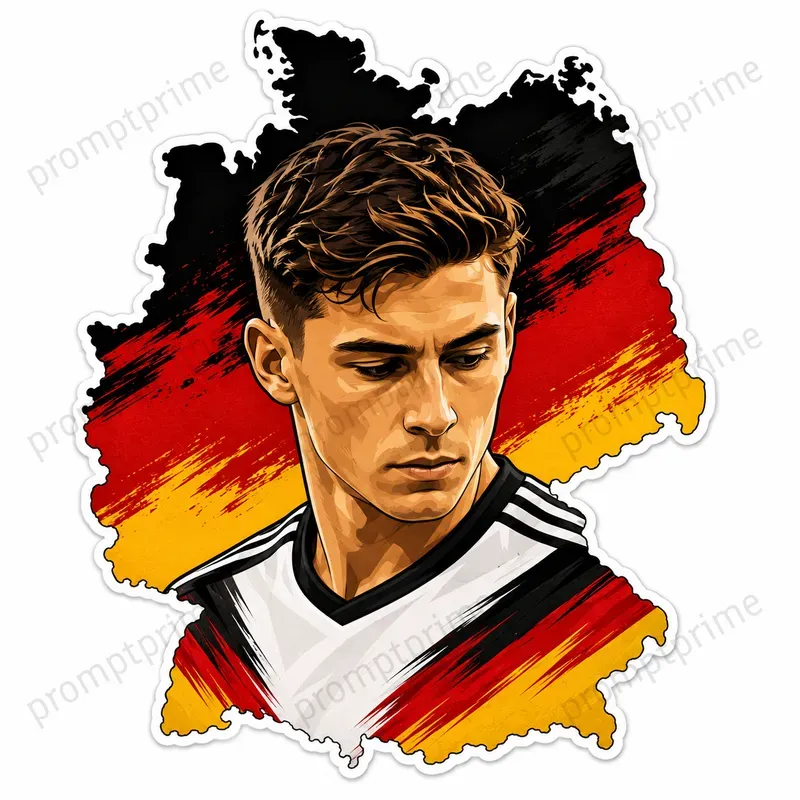 Football Country Map Stickers