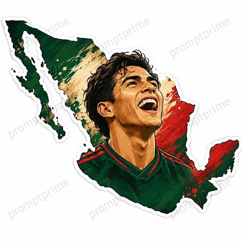 Football Country Map Stickers
