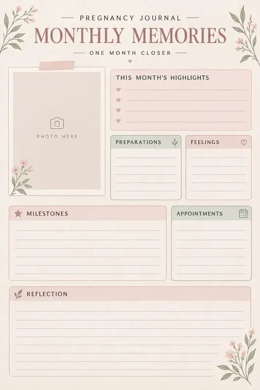 Monthbymonth Maternity Journal Pages
