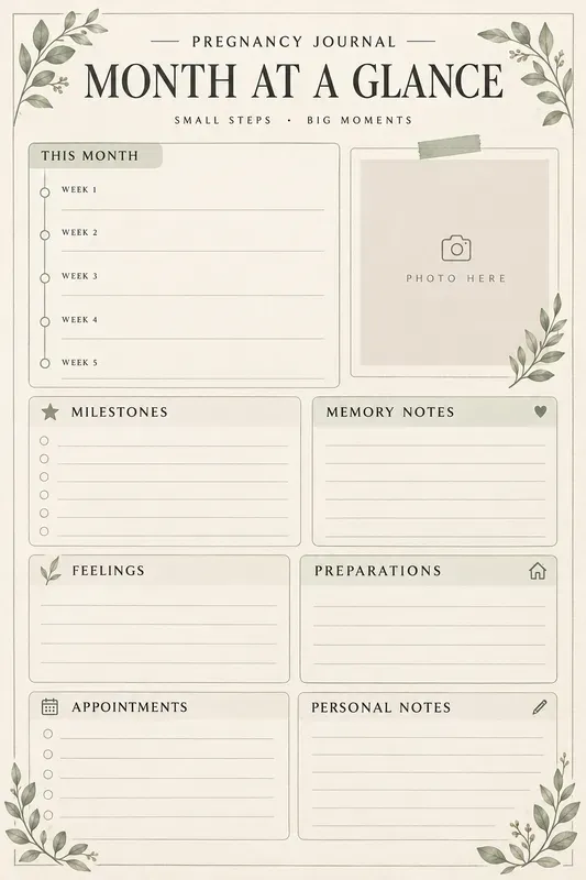 Monthbymonth Maternity Journal Pages
