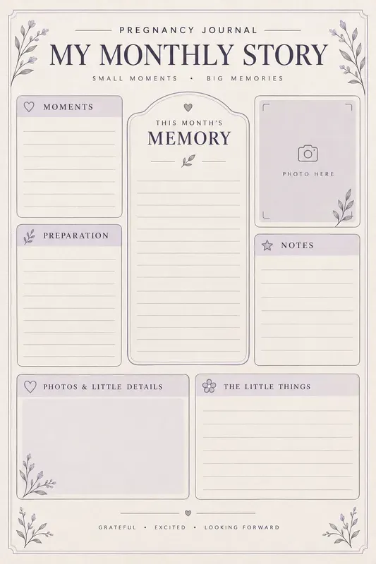 Monthbymonth Maternity Journal Pages