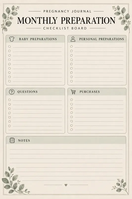 Monthbymonth Maternity Journal Pages