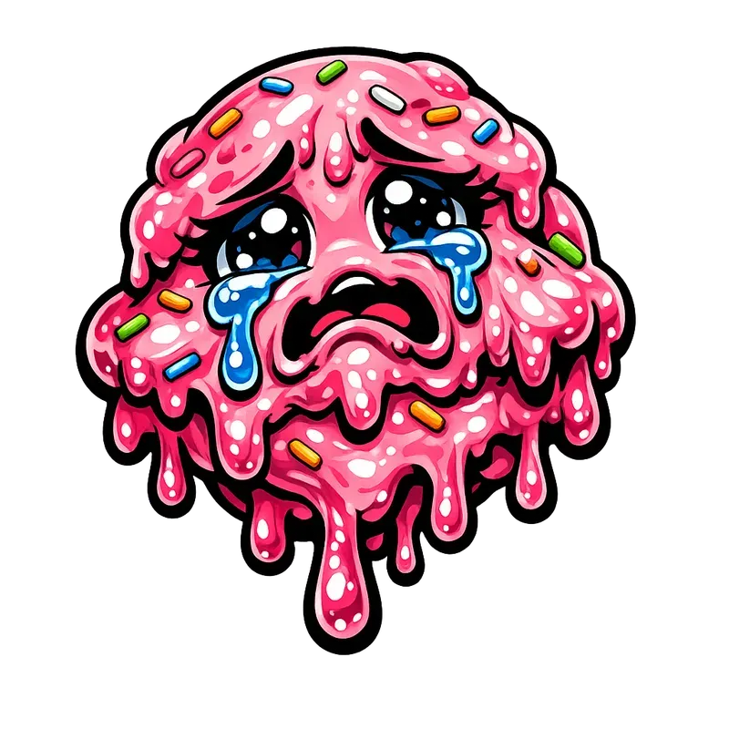Melting Ice Cream Sticker Asset Pngs