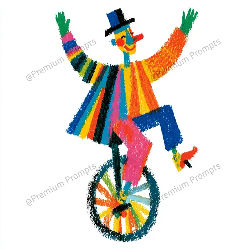 Wax Crayon Hand Painted Carnival Clipart