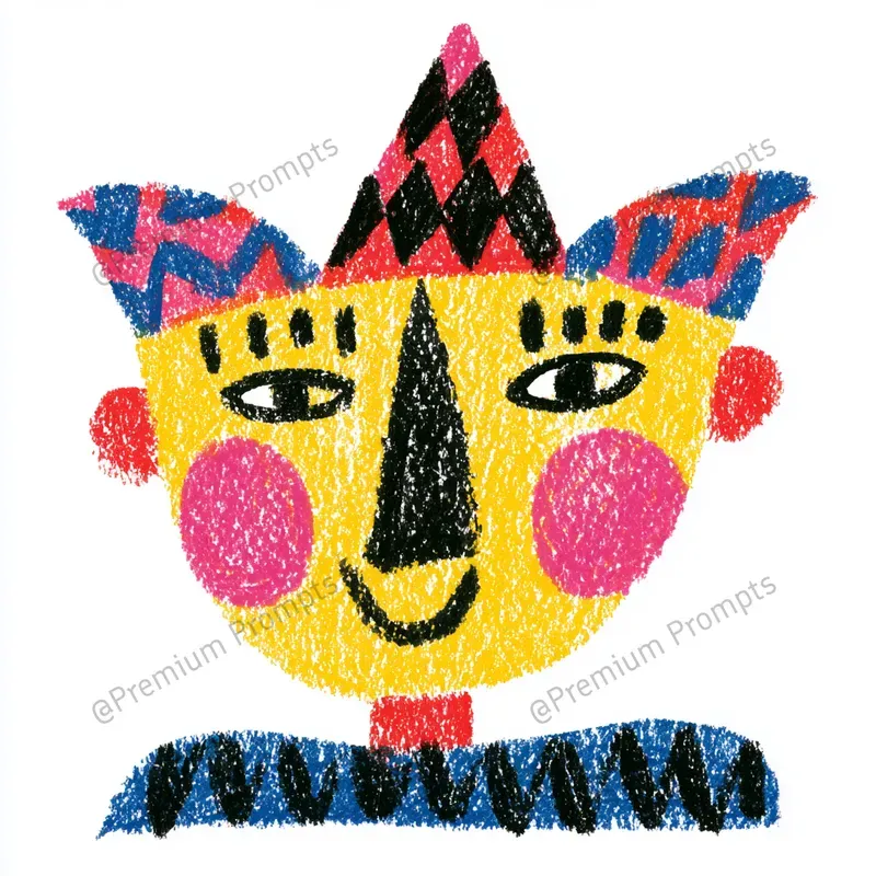 Wax Crayon Hand Painted Carnival Clipart