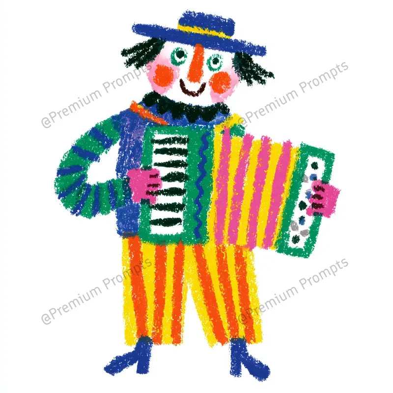 Wax Crayon Hand Painted Carnival Clipart