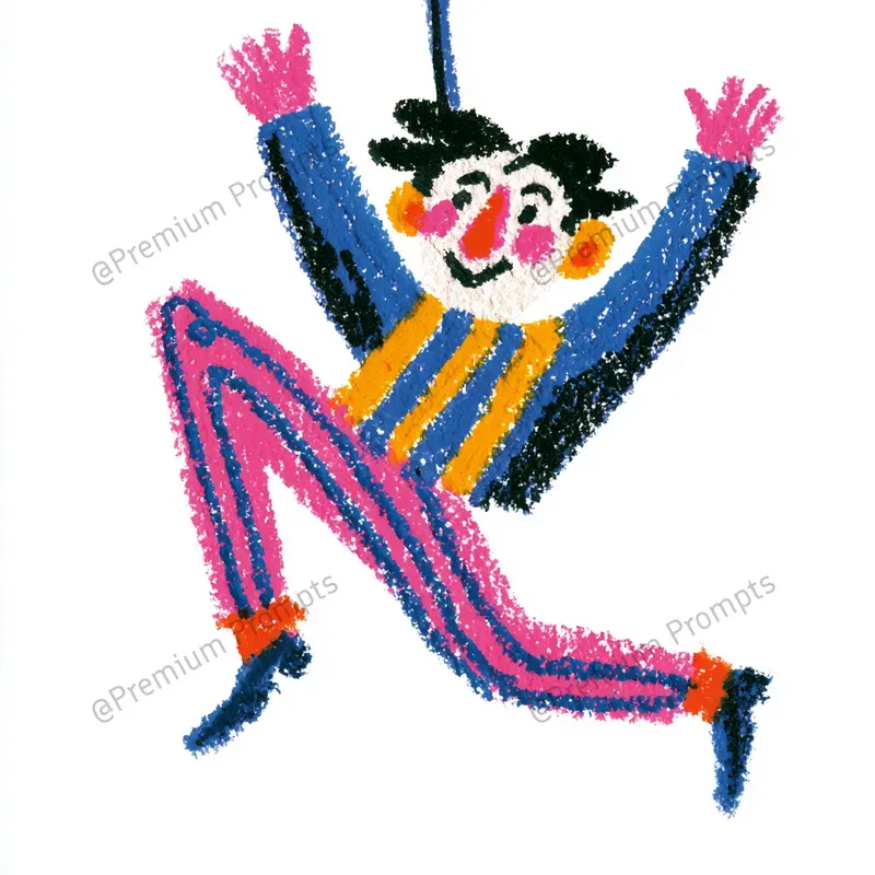 Wax Crayon Hand Painted Carnival Clipart