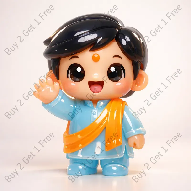Cute Jelly Indian 3D Cartoon Figures