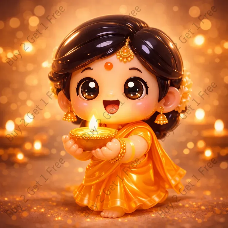 Cute Jelly Indian 3D Cartoon Figures