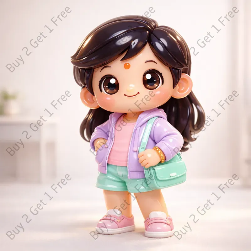 Cute Jelly Indian 3D Cartoon Figures