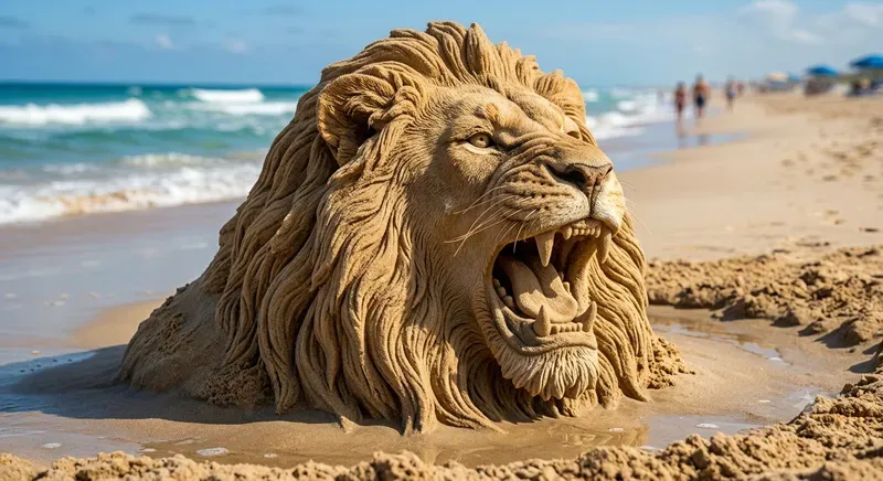 3D Sand Sculpture Art