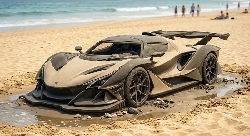 3D Sand Sculpture Art