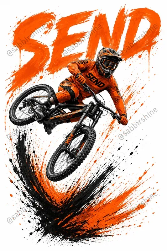 Motocross Splash Tshirt Poster Generator